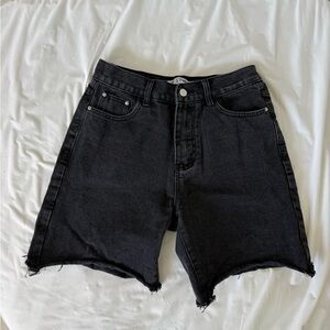 Stylish Black Denim Women's Shorts